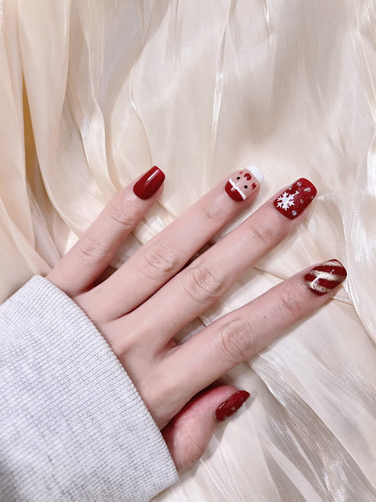 Santa’s Red Christmas Press-On Nails